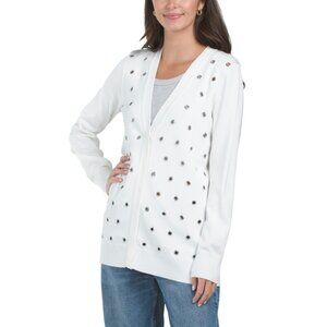 TOCCIN Optic White Kristina V-neck Cardigan